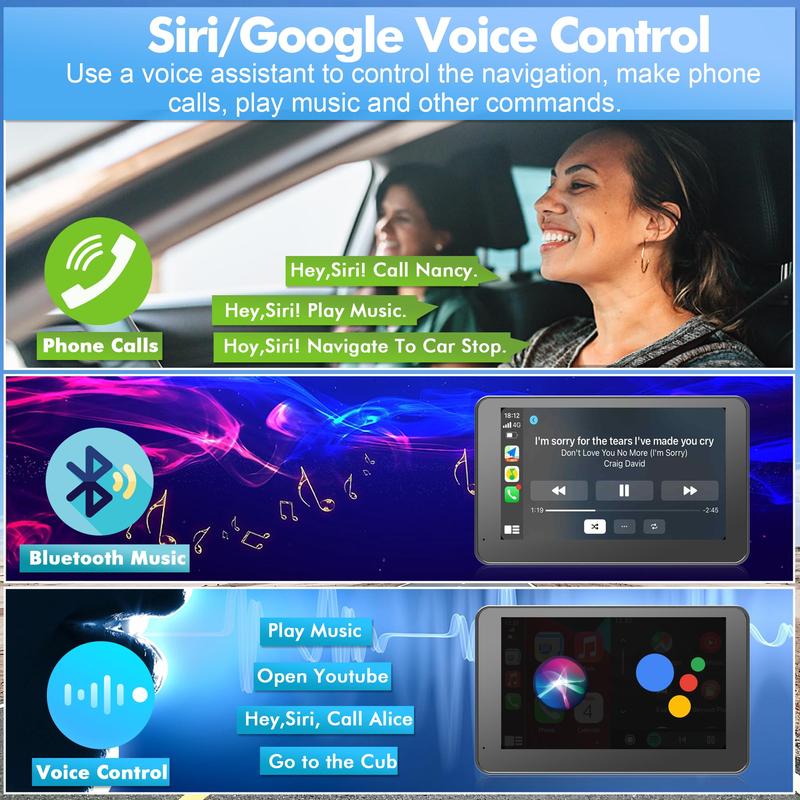 Upgraded Car Wireless CarPlay Screen for Andriod & Iphone